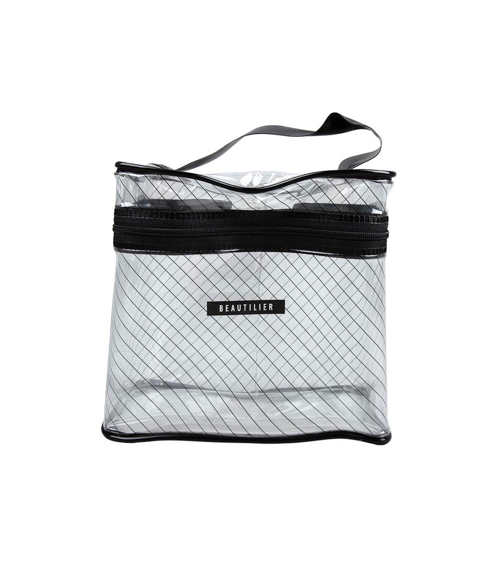 Vinyl Pouch, Clear & Black (1 pc)