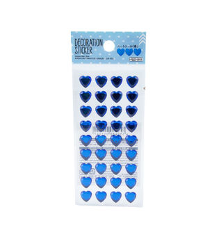 Heart-Shaped Stickers, Blue