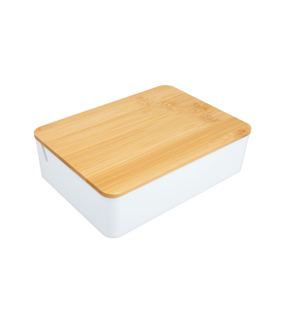 Bamboo Box Mirror – Cream