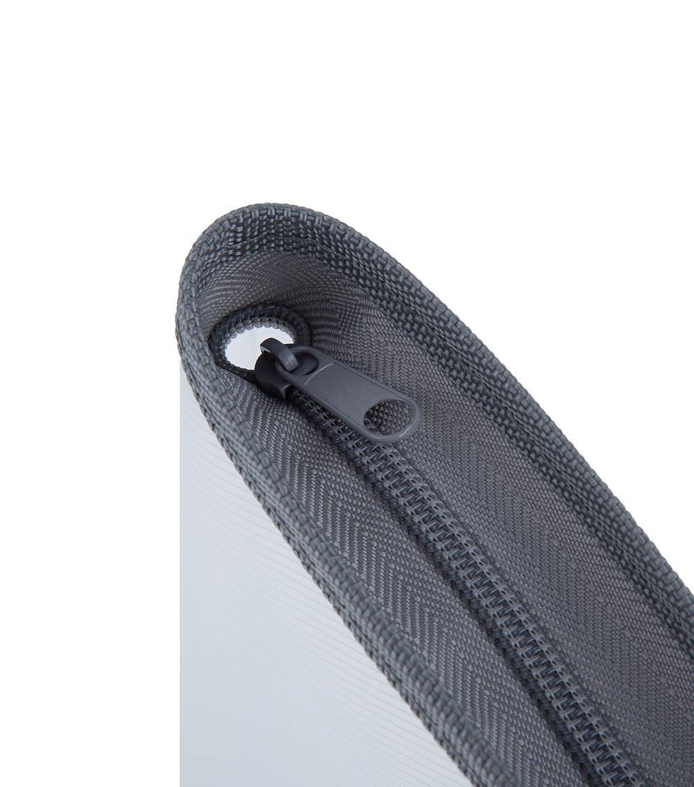 A4 Zipper File, Grey