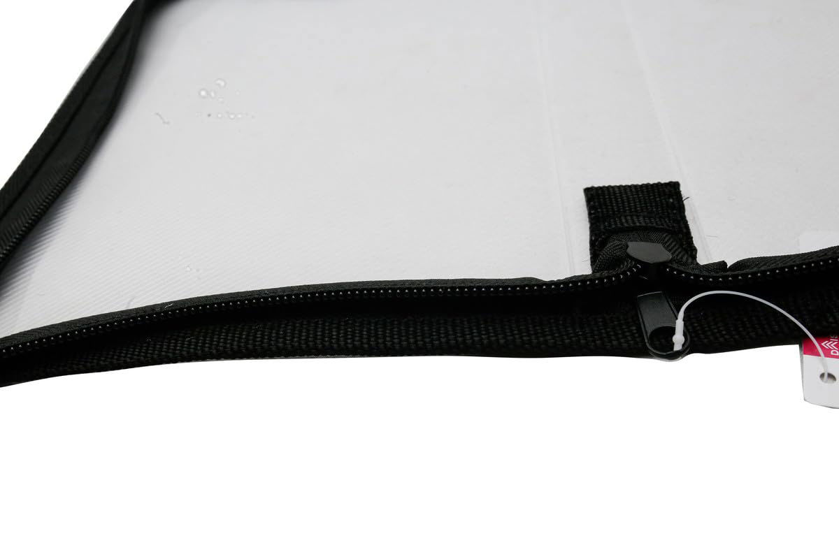 A5 Zipper File Pouch - Black & Clear