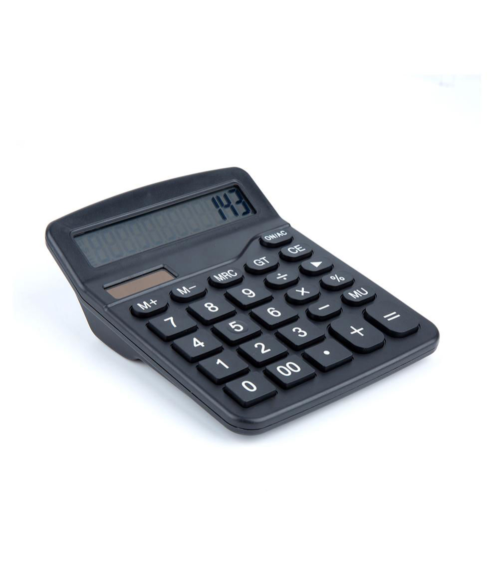 12 Digits Calculator, Black