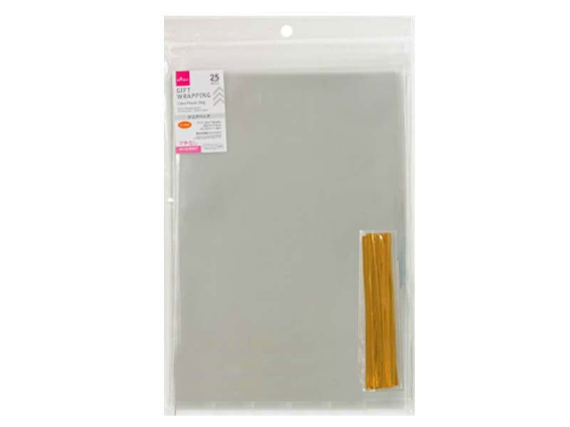 Gift Wrapping Bags with Twist Ties – Clear, 25 Pack
