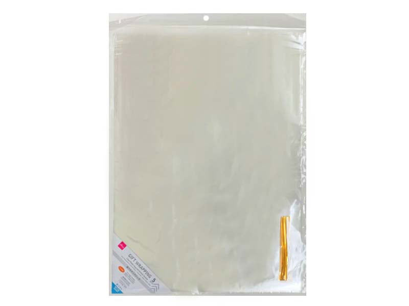 5-Piece Clear Plastic Bags with Bottom Gusset – 48 x 35 x 10