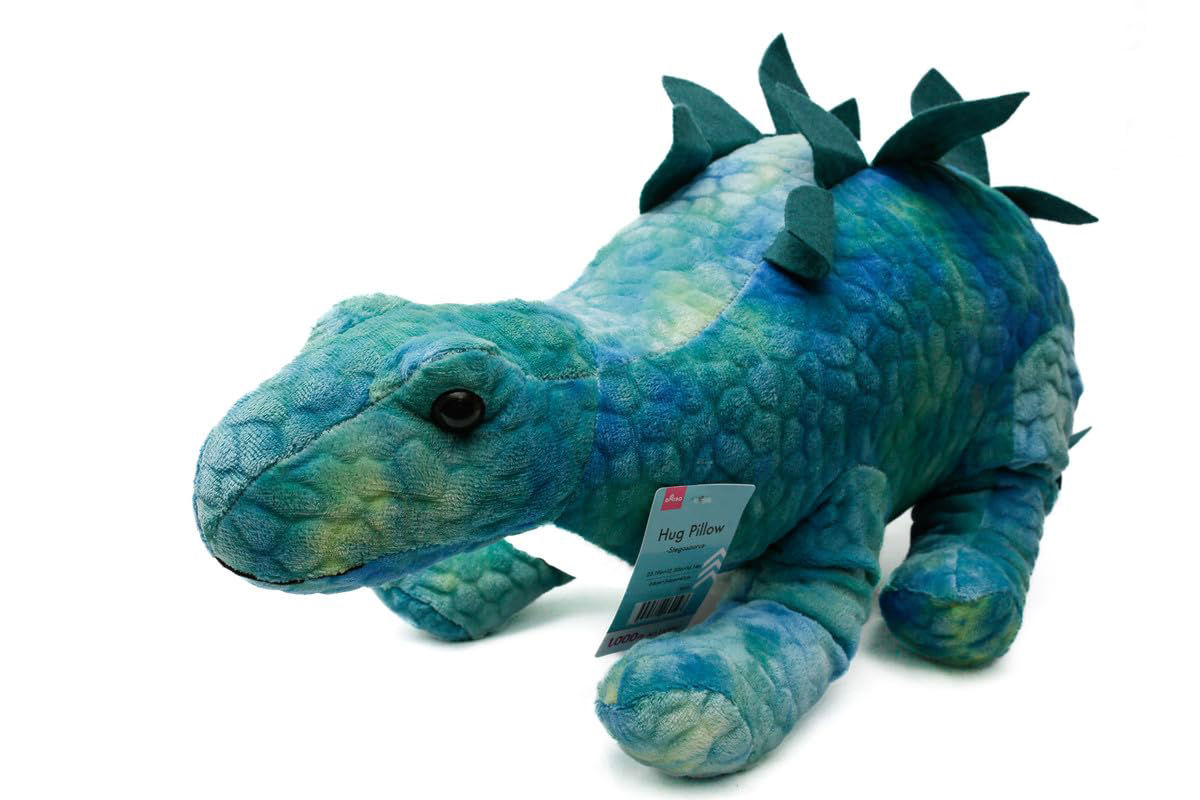 Soft Stegosaurus Hug Pillow, Blue & Green (64cm)