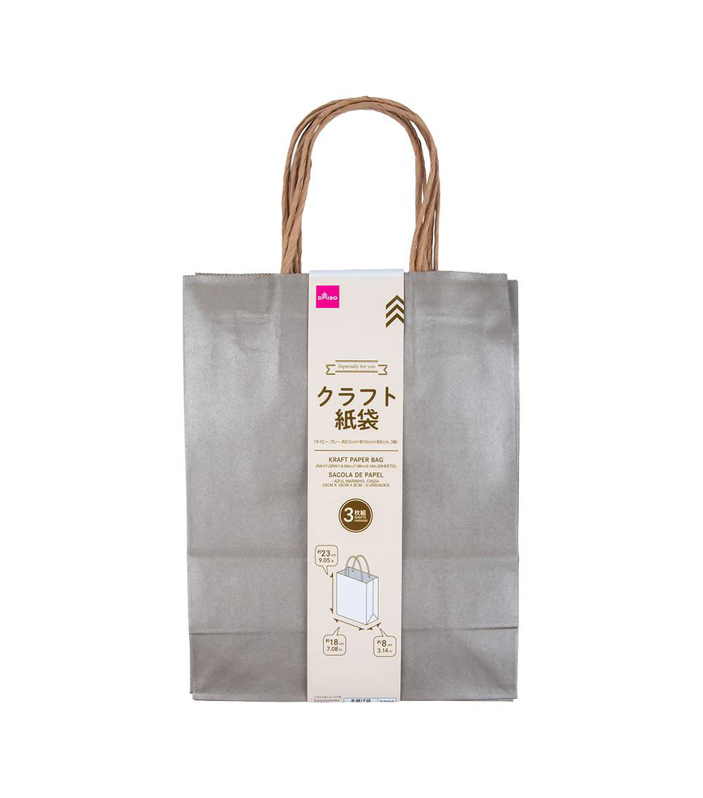 Kraft Paper Bags with Handles, Assorted (3 Sheets) - 23cm