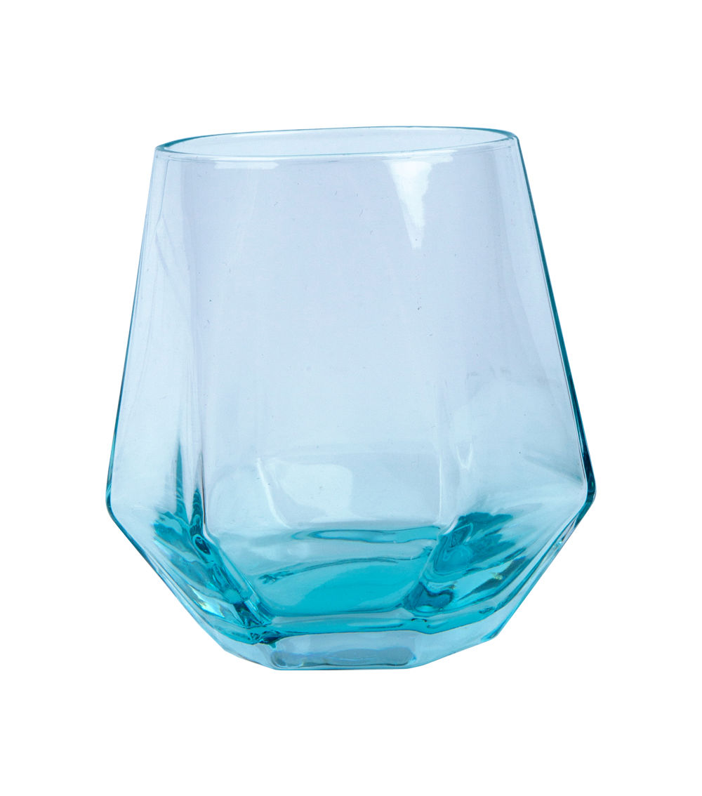 Hexagonal Glass, Light Blue