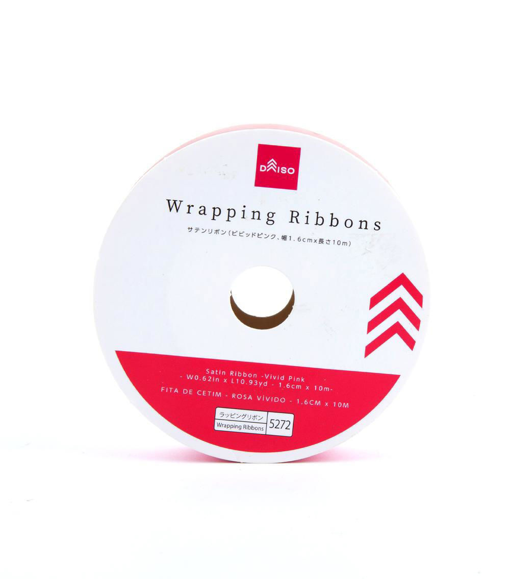 Satin Ribbon, Vivid Pink (1.6cm x 10 m)