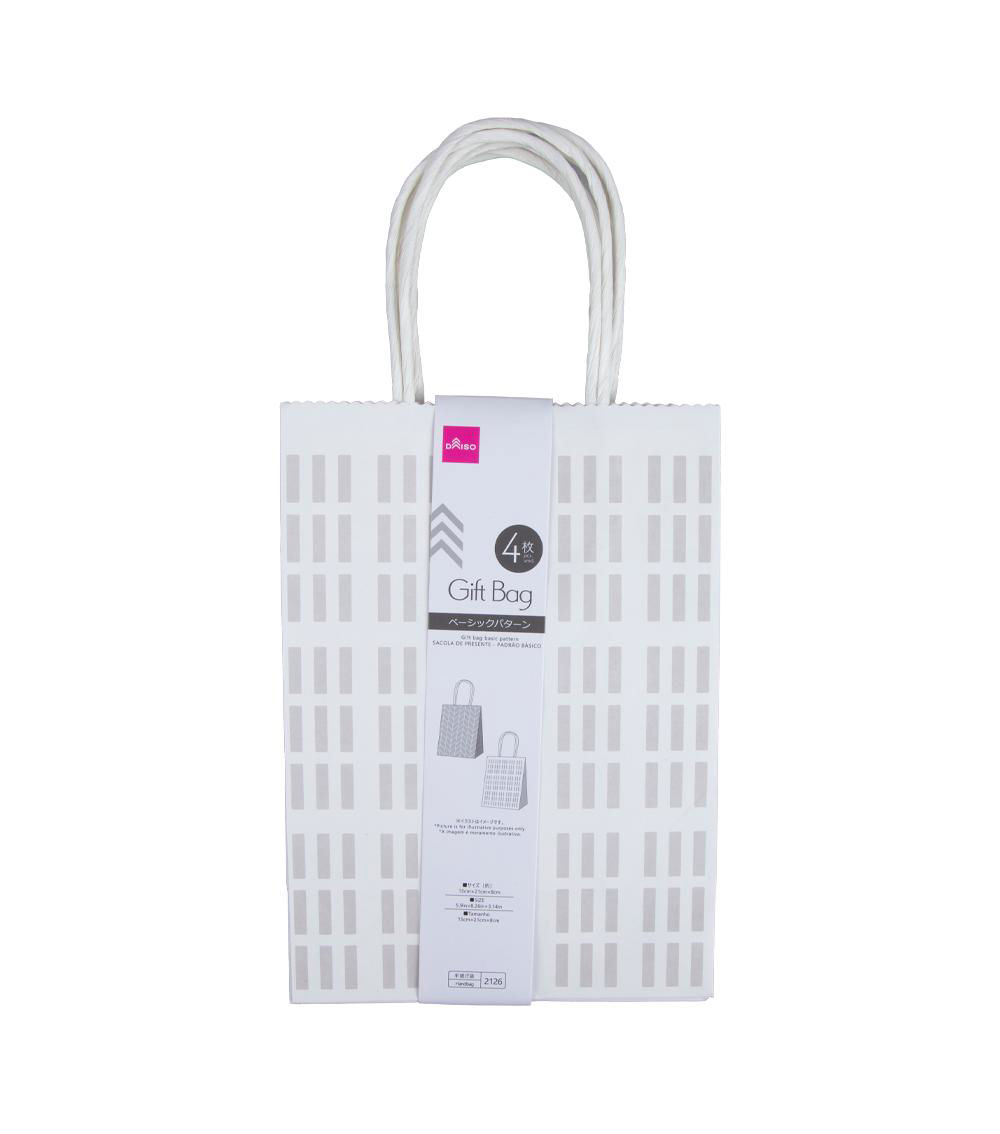 Basic Pattern Gift Bags Pack of 4, Assorted(1 pc)- 15x21x8cm