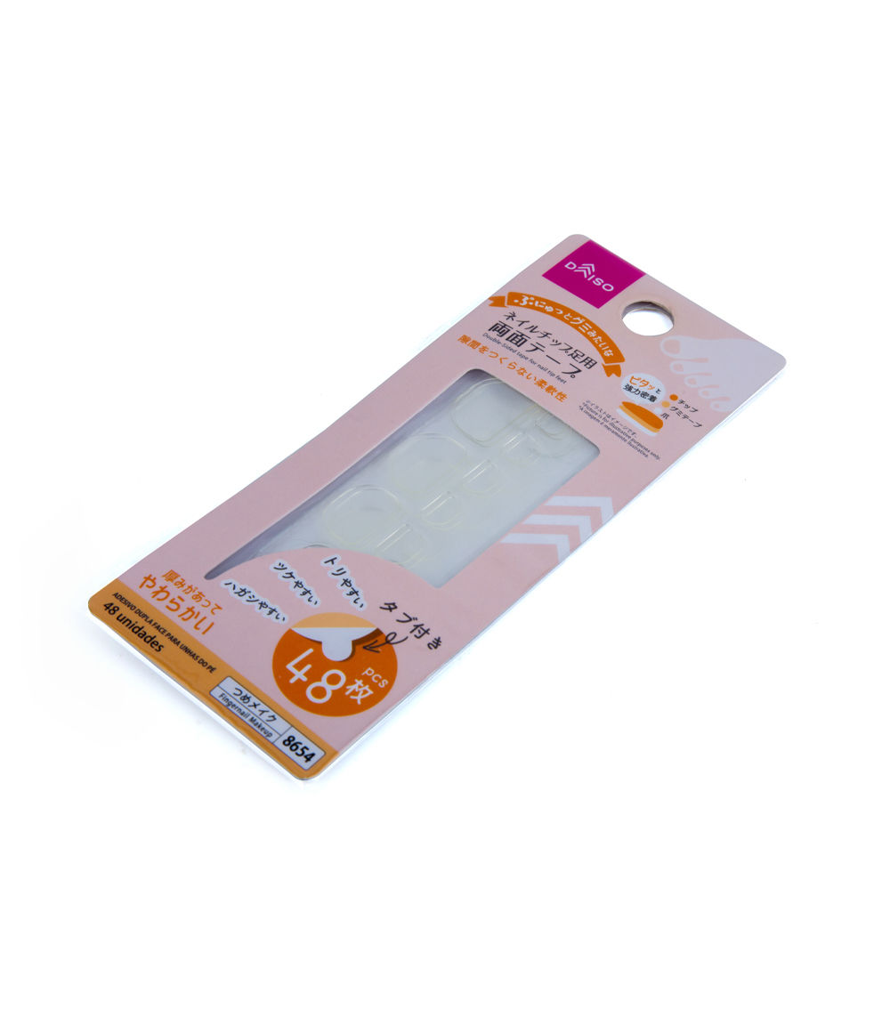 Double-Sided Tape for Nail Tip Feet – Clear (48 Pieces)