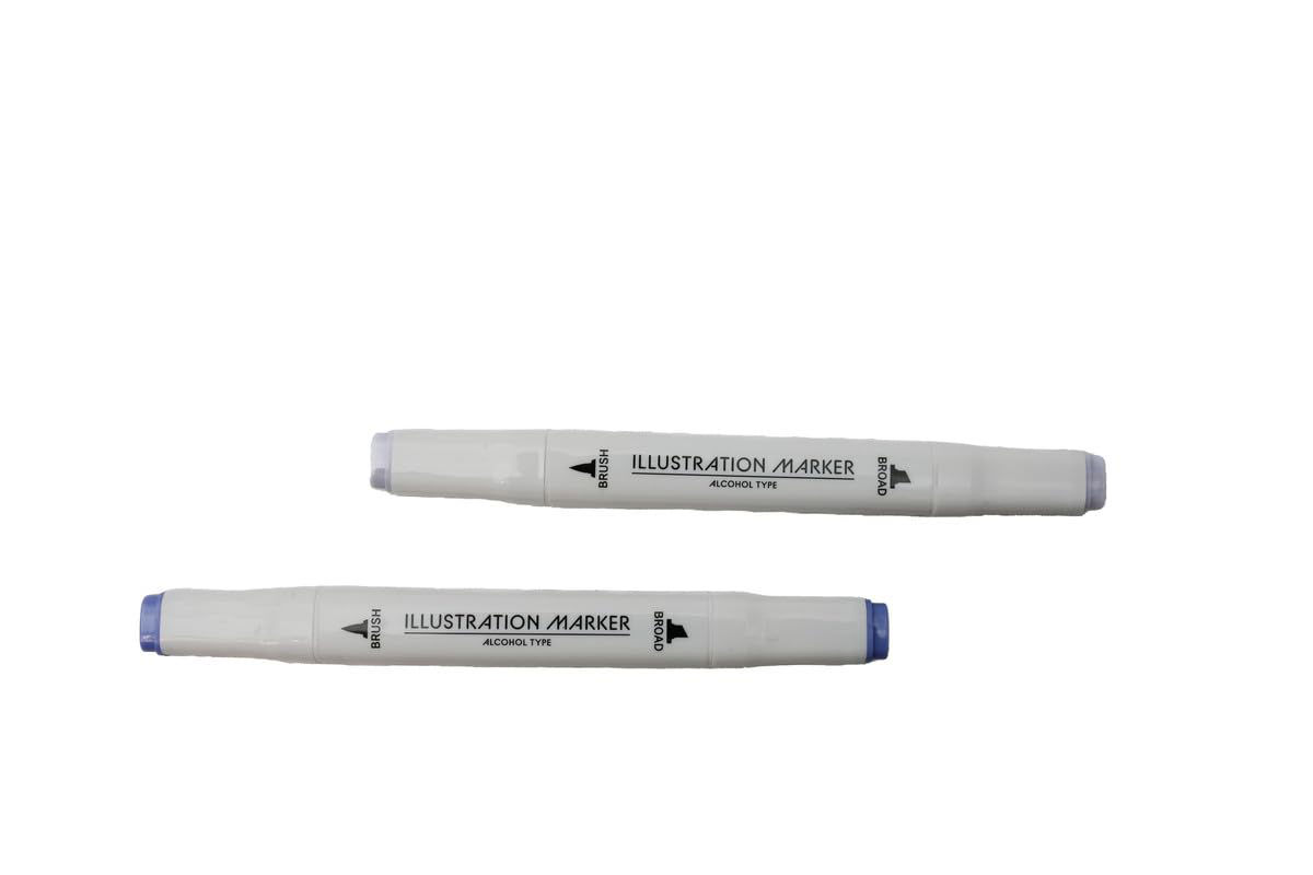 Dual-Tip Alcohol-Based Illustration Markers – Set of 2