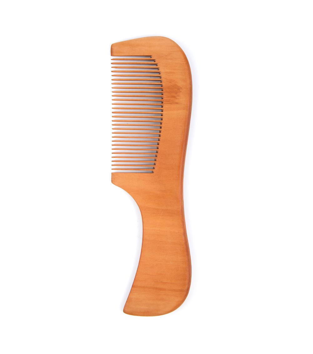 Peach Wood Comb, Brown (1 pc)