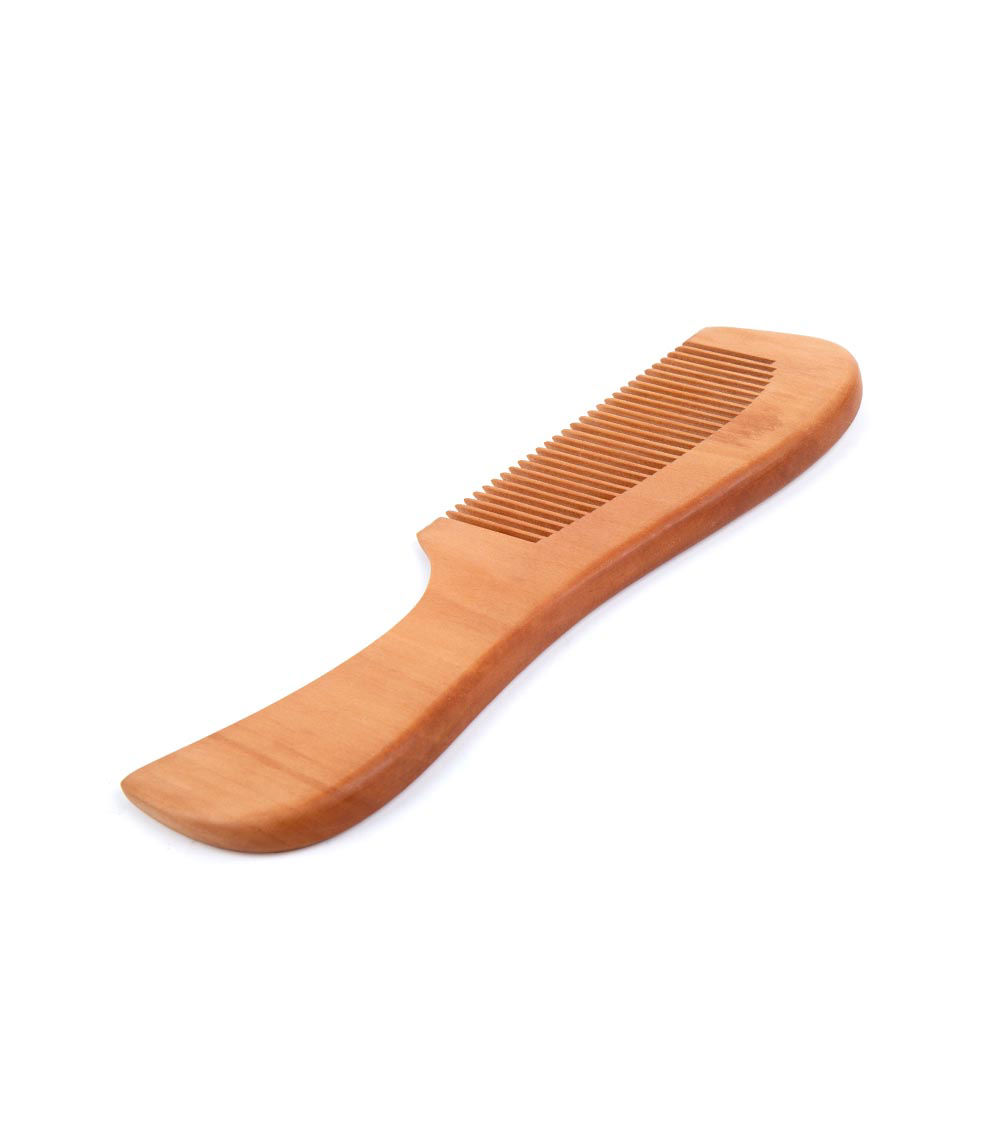 Peach Wood Comb, Brown (1 pc)