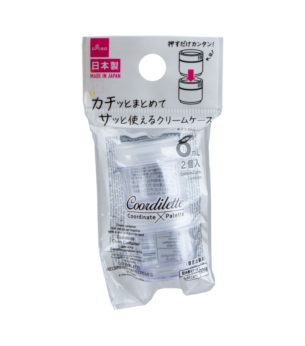 Coardilette Cream Container Set oF 2– Clear (8ml)