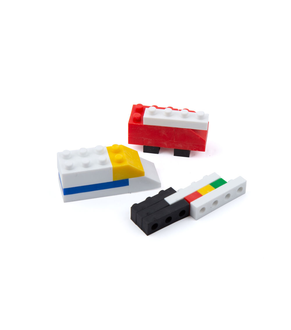 Block Vehicle Eraser, Multicolor