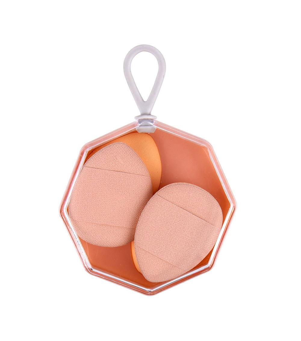 Mini Makeup Puff With Dedicated Case, Beige (4 pcs)