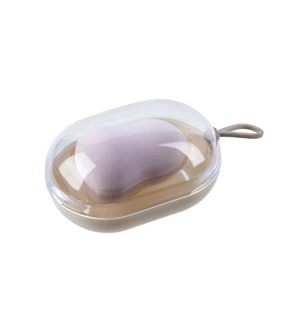 Pear Shape 3D Makeup Sponge With Dedicated Case, White