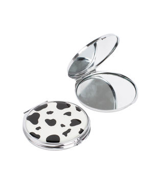 Compact Mirror with Metallic Frame – Type D, Black