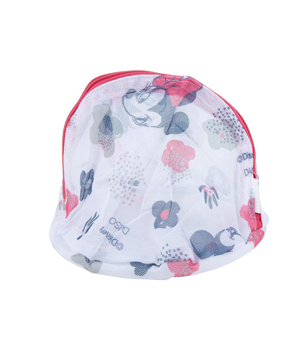 Dome-Shaped Laundry Net, Pink & White