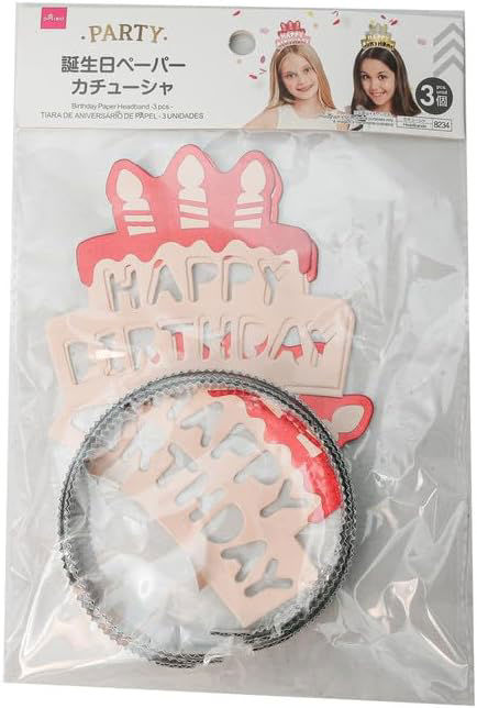 3-Piece Birthday Paper Headband