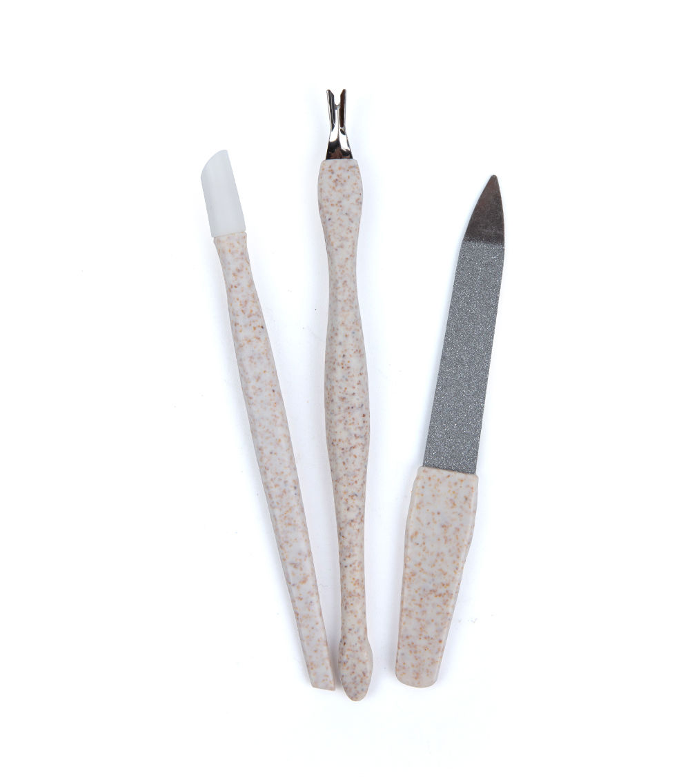 Nail Care Set – Straw Design (3 Pcs)