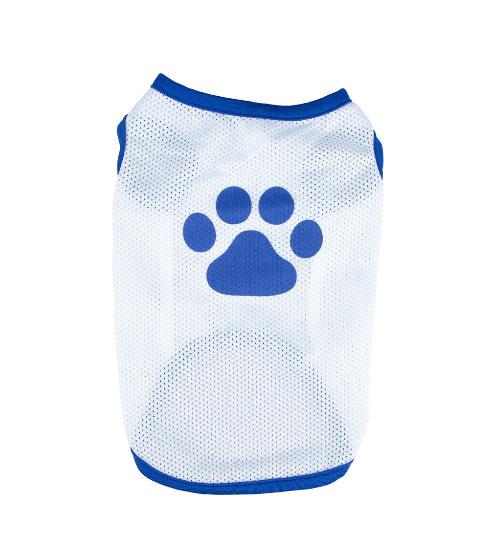 Pet T-shirt with Paw Print Design, Small