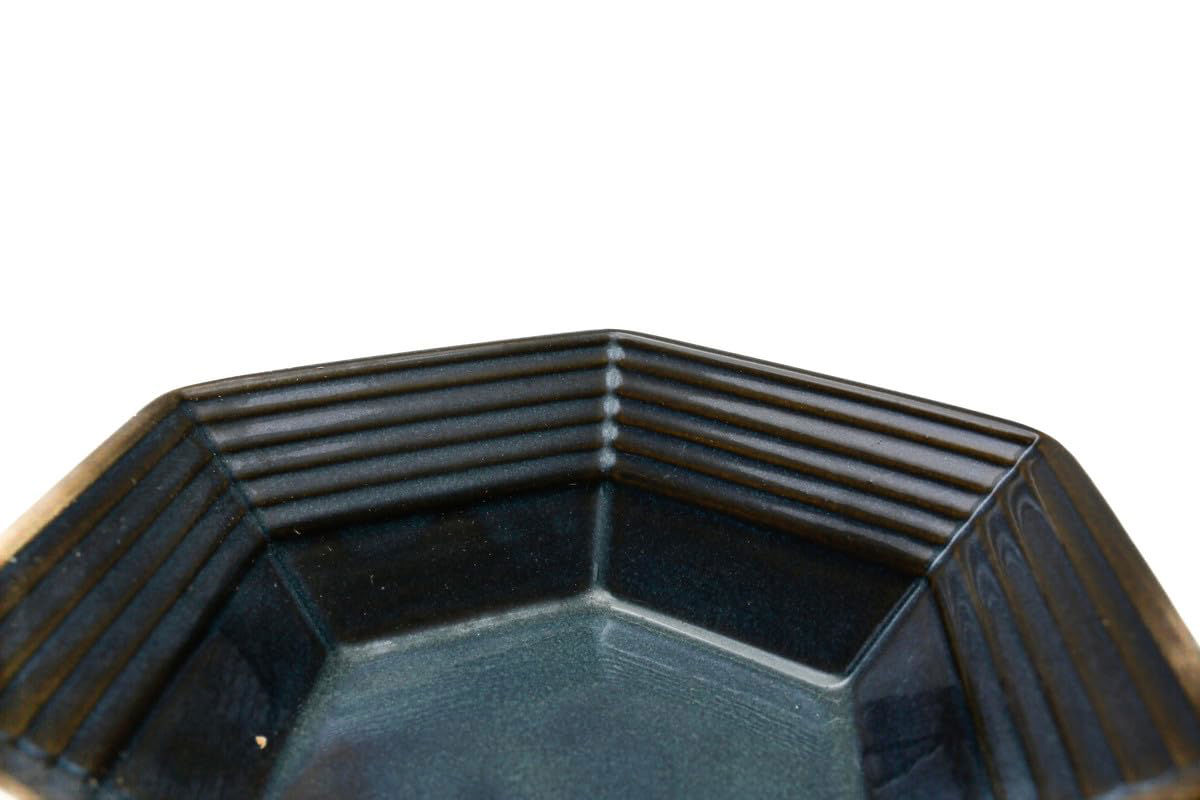Hexagon-Shaped Bowl – Blue & Black
