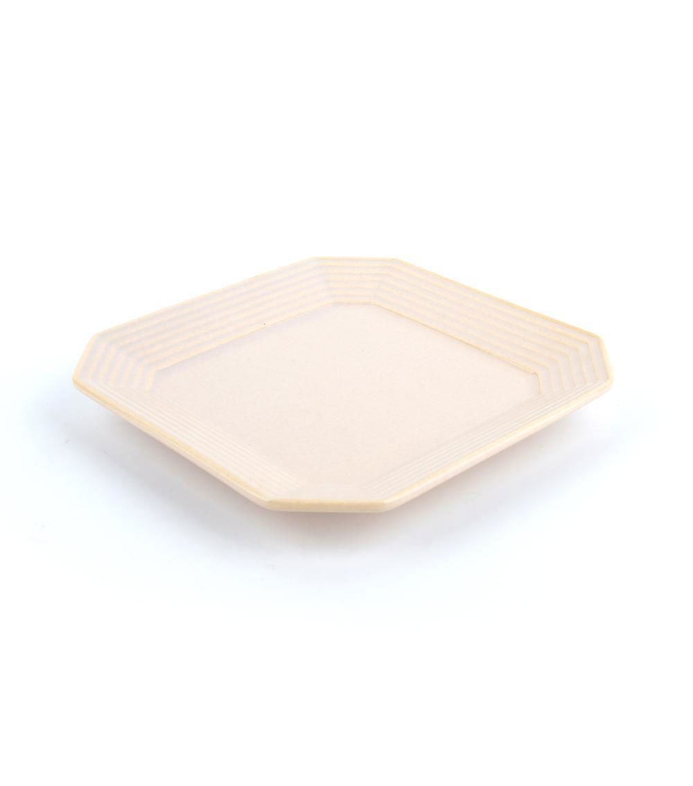 Octagon Plate, Ivory (14.99cm)