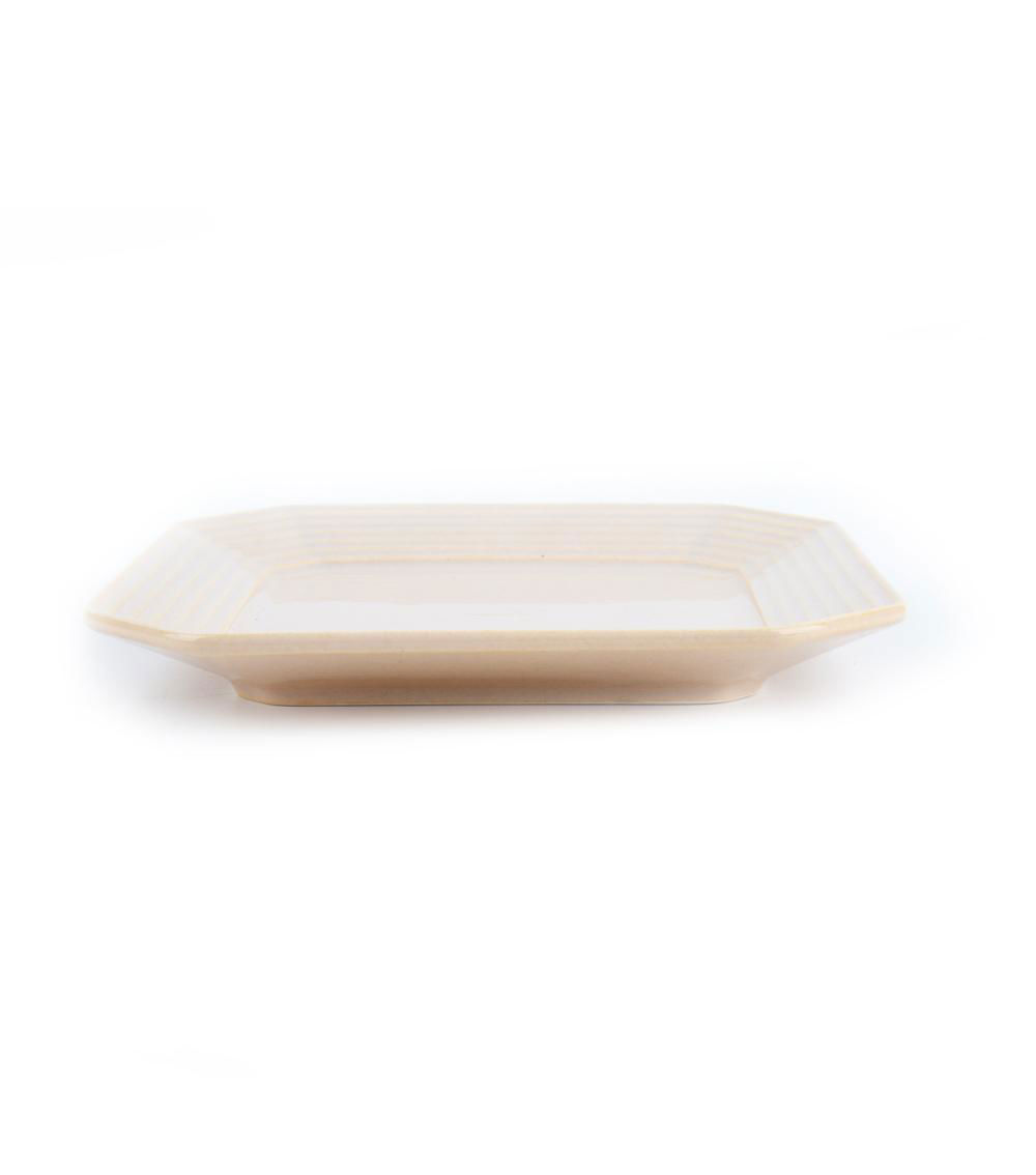 Octagon Plate, Ivory (14.99cm)