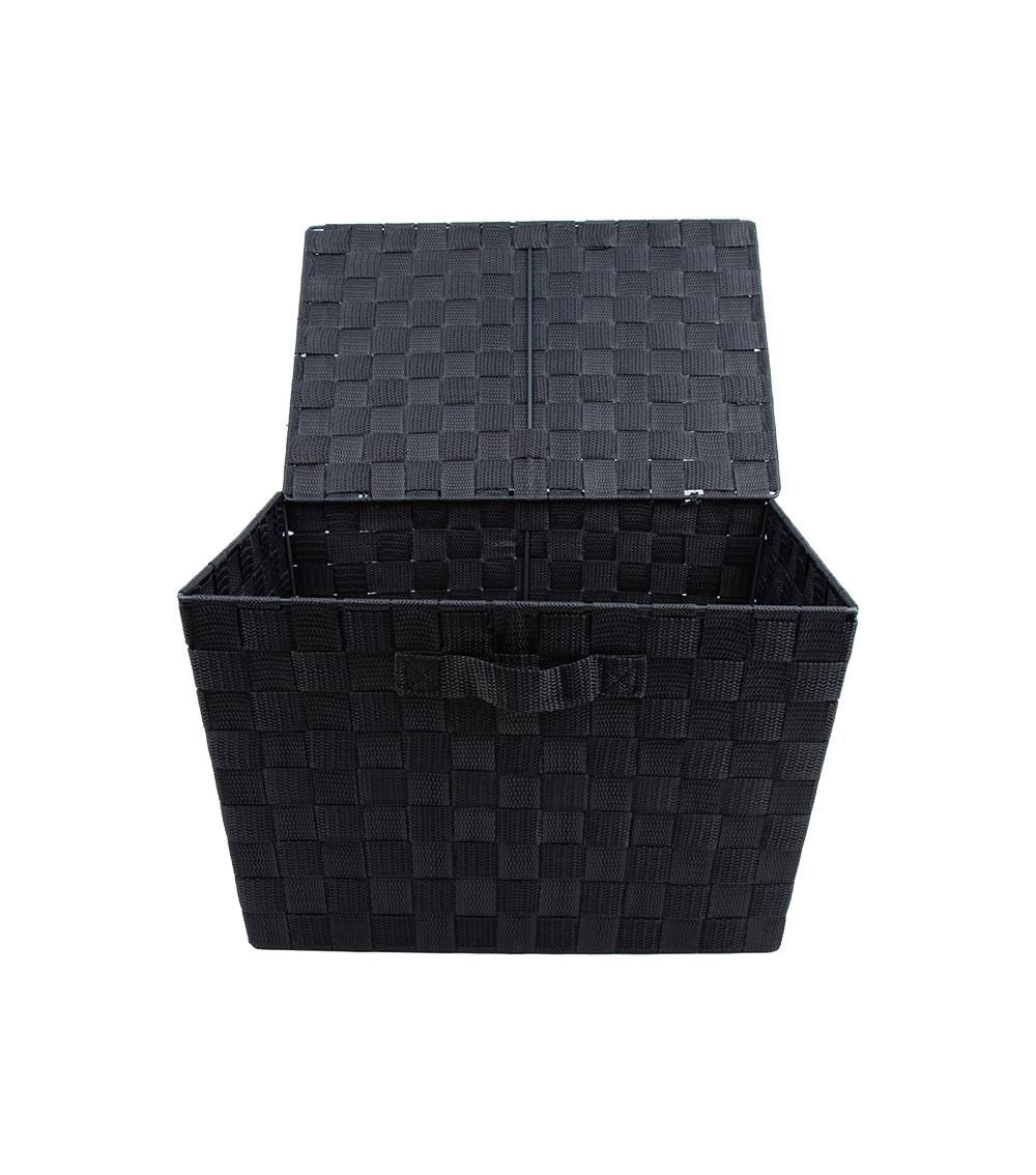 Printed Storage Basket with Lid, Assorted (1 pc)
