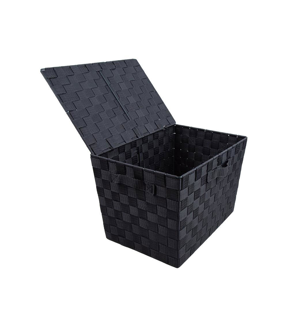 Printed Storage Basket with Lid, Assorted (1 pc)