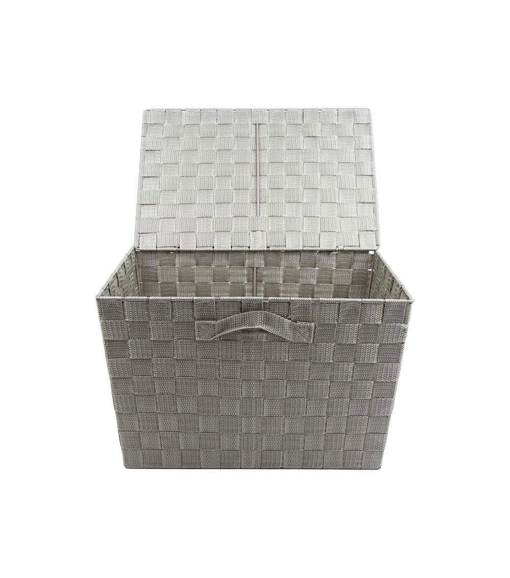 Printed Storage Basket with Lid, Assorted (1 pc)