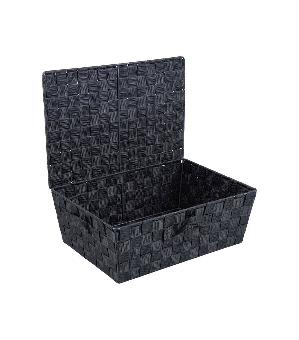 Polypropylene Storage Basket with Lid, Assorted (1 pc)
