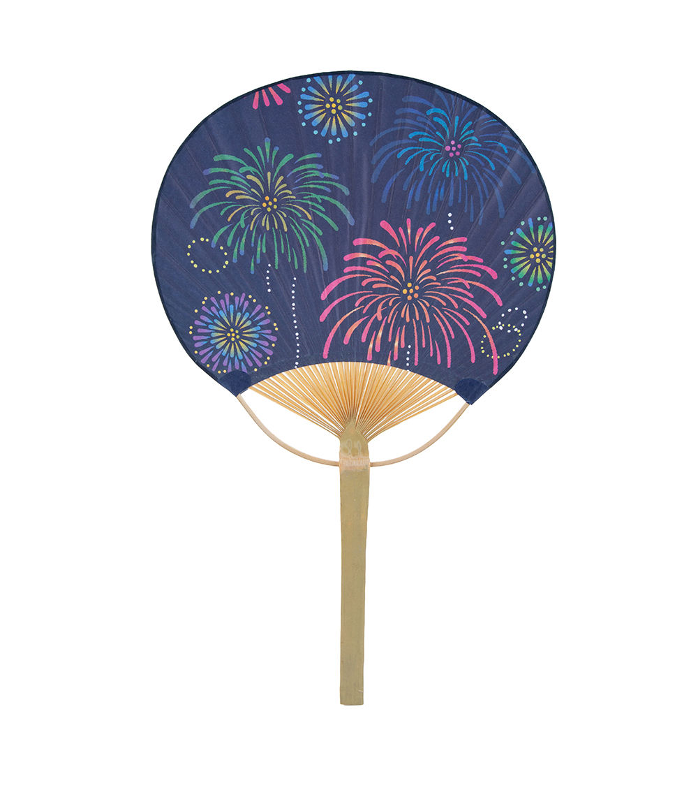 Fireworks Design Fan, Multicolor