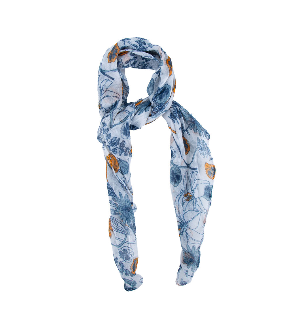 UV Cut Botanical Scarf, Assorted 1 pc (60cm x 60cm)