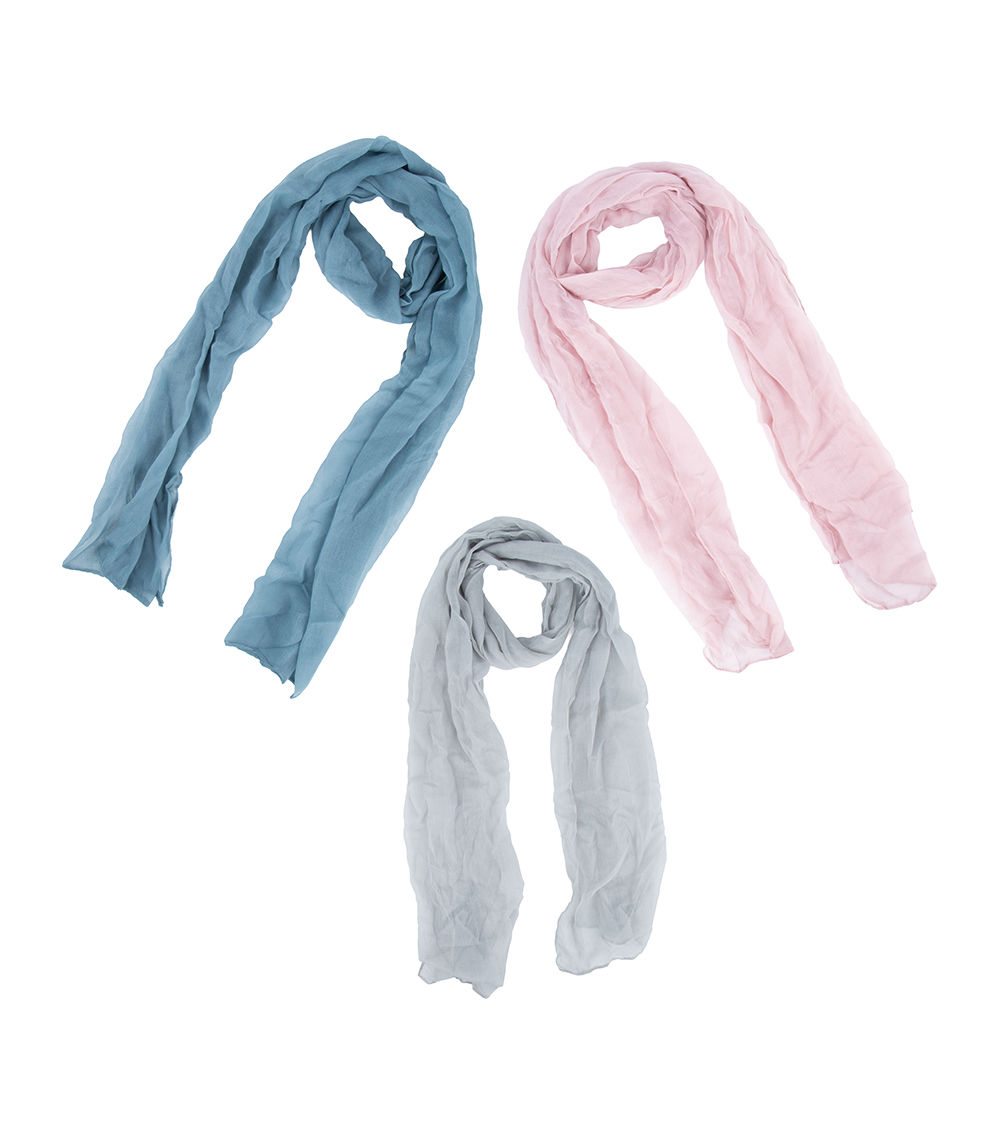 UV Cut Plain Scarf, Assorted (179.22cm x 49.94cm)