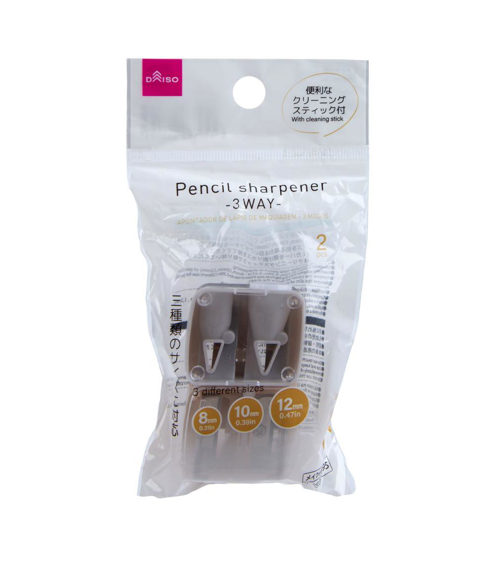 3-Way Pencil Sharpener, Multicolor (2 pcs)