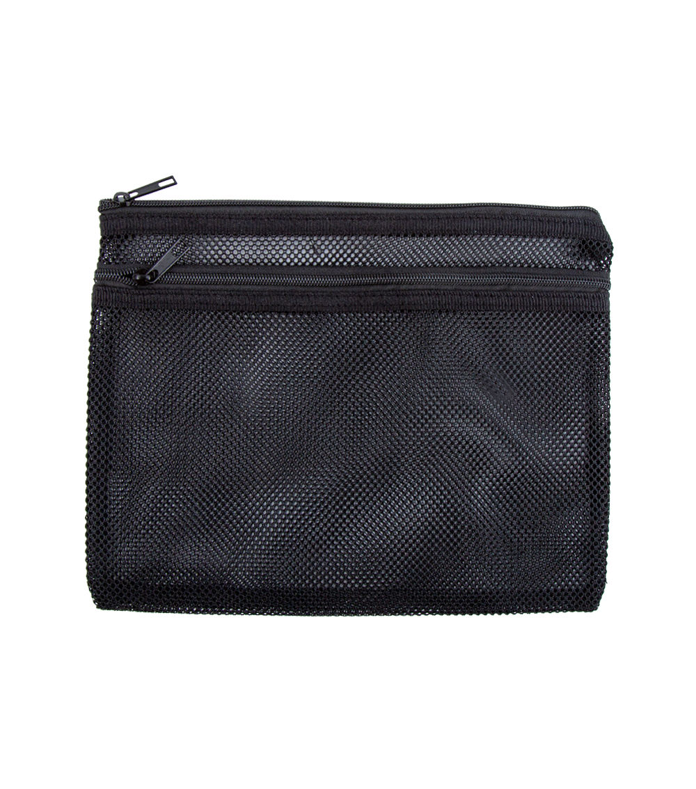 Soft Mesh Zipper Case – Black ( B6 Size )