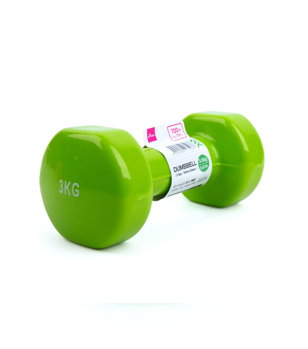 Dumbbell, Yellow Green (3 kg)