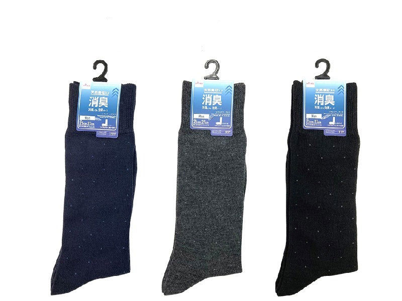 Natural Deodorizing Regular Socks – Dot Pattern