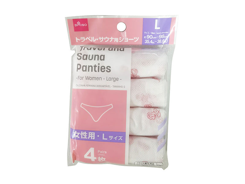 Large Travel & Sauna Panties for Women, White (4 pcs)