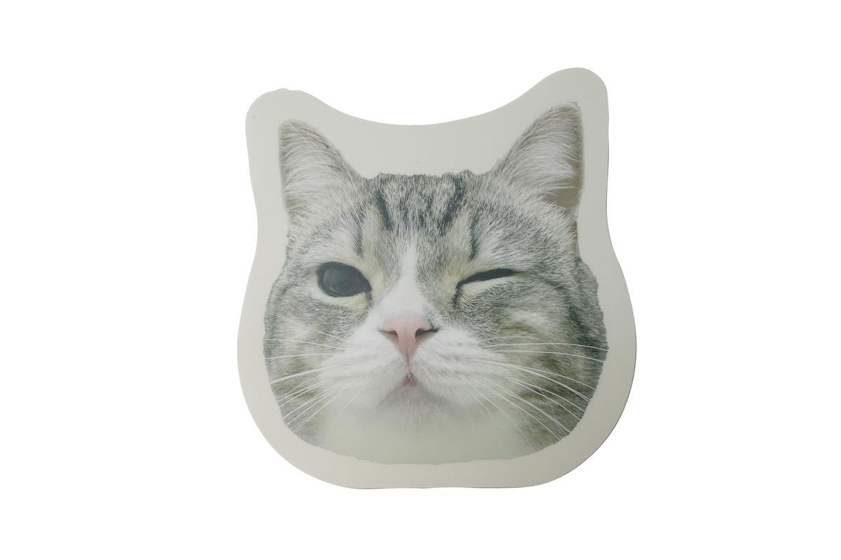 Winking Cat Face Mouse Pad – Cute Kitty Design