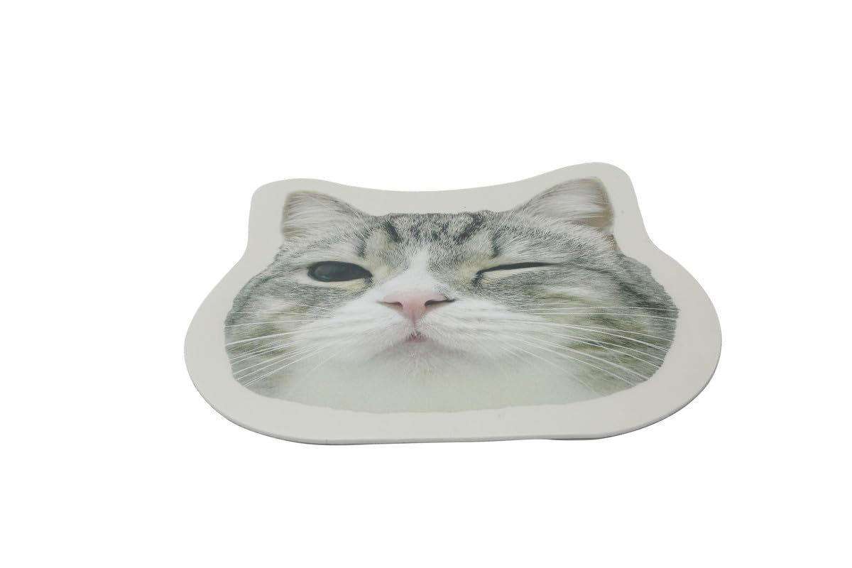 Winking Cat Face Mouse Pad – Cute Kitty Design