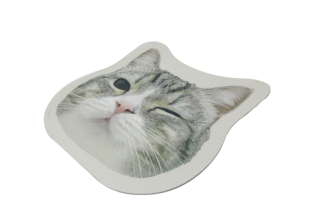 Winking Cat Face Mouse Pad – Cute Kitty Design