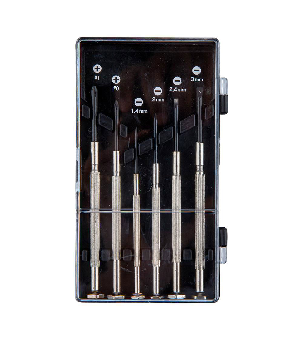 Precision Screwdriver Set With Case, Orange & Black (6 pcs)