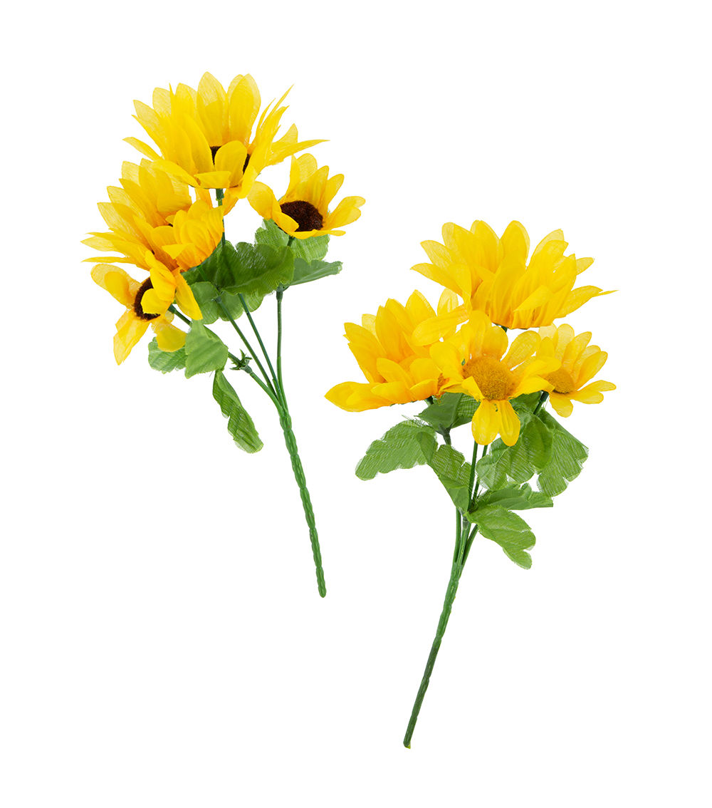 Artificial Sunflower Bush - Assorted (1 pc)