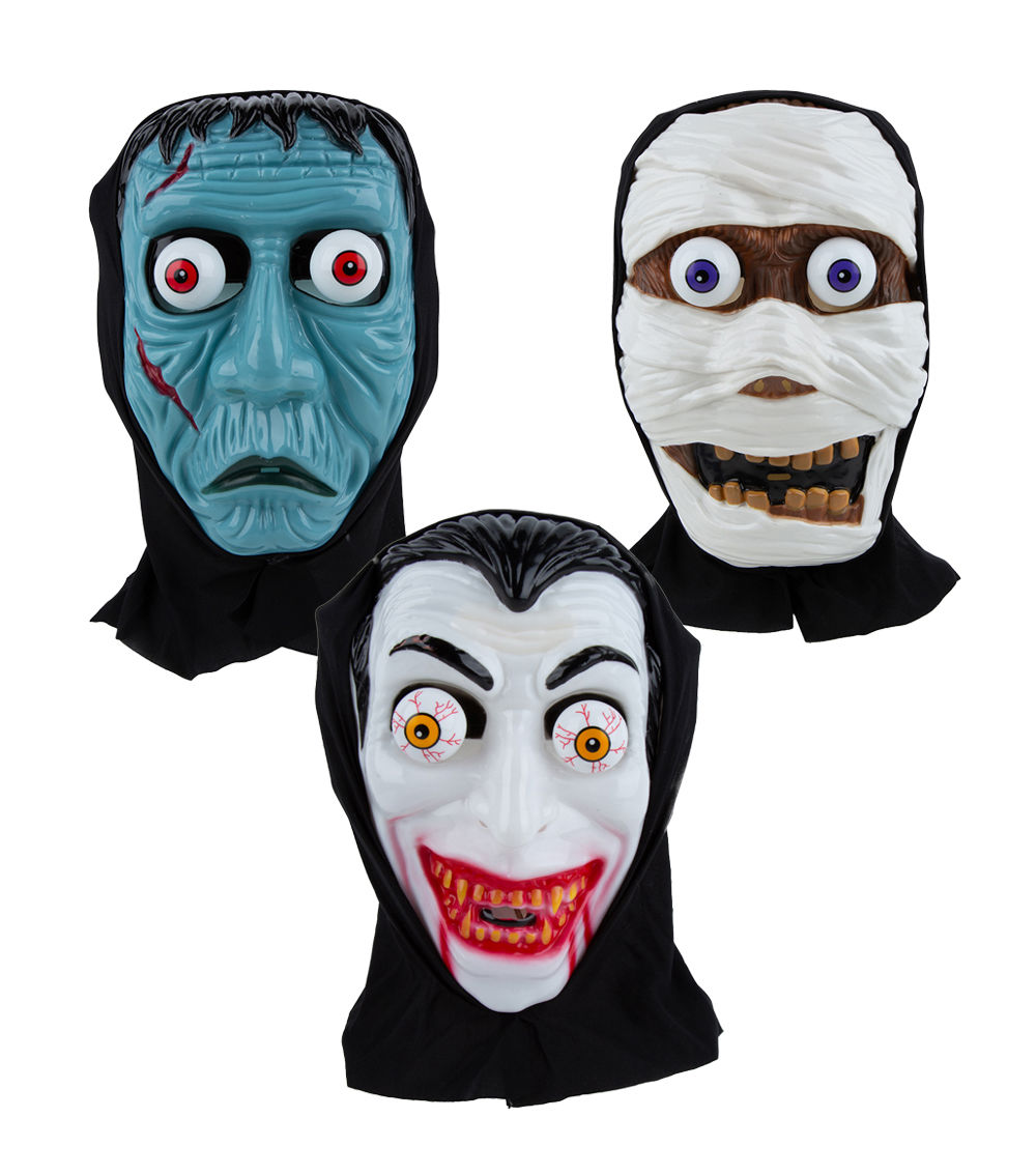 Halloween Mask with Cloth–Popping Out Eyes(B)- Assorted(1pc)