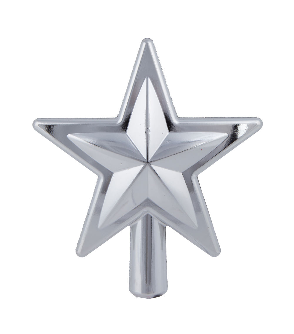 Sparkling Christmas Tree Top Ornament, Star – Assorted (1pc)