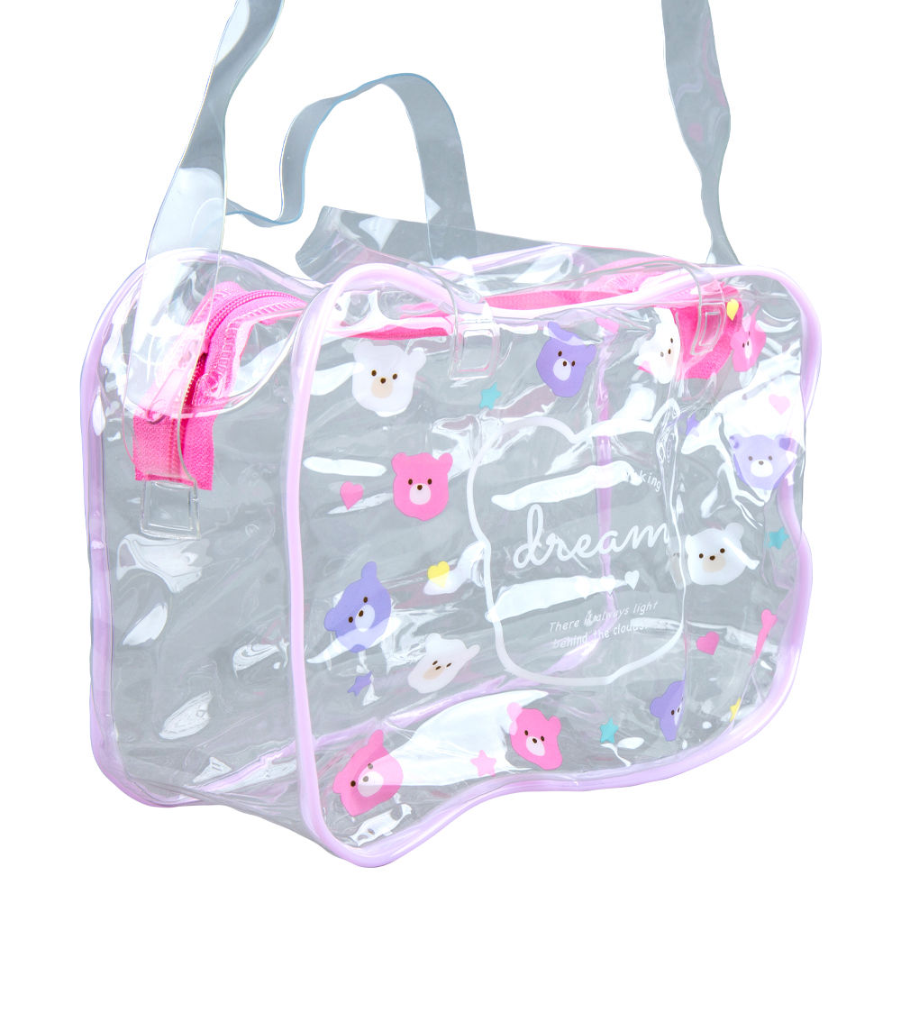 Big Pouch with Handle and Shoulder Strap, Multicolor