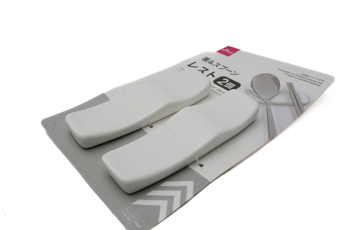 2-Piece Chopsticks & Spoon Rest Set – White
